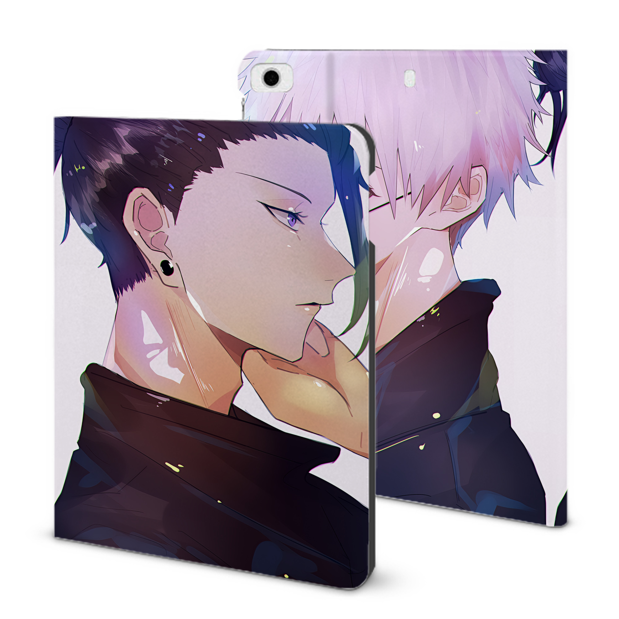 （画像用） 呪術廻戦 Jujutsu Kaisen IPad ケース ブック型 PUレザー TPU 耐衝撃 軽量 薄型 ペン収納なし 全面保護 IPad 各モデル対応